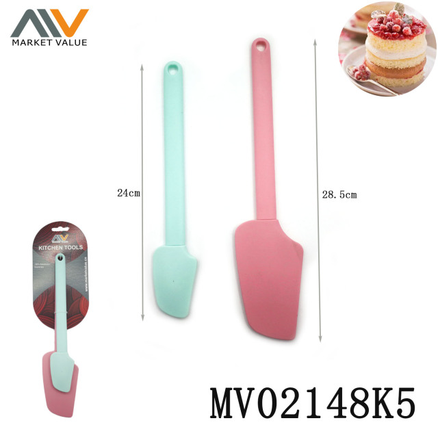 2pcs Silicone Spatula with PP Handle TC