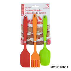 STES OF 3PCS SILICONE UTENSILSBRUSH SCRAPER SPATULA TC