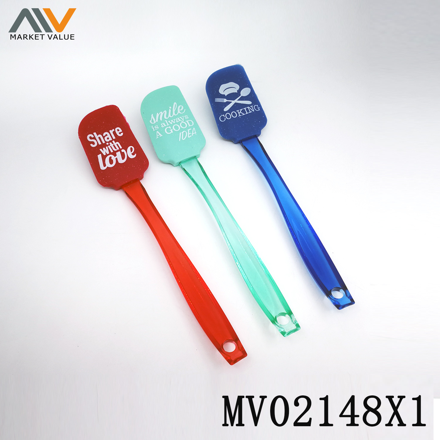 Silicone Scraper with Curved Handle style 2