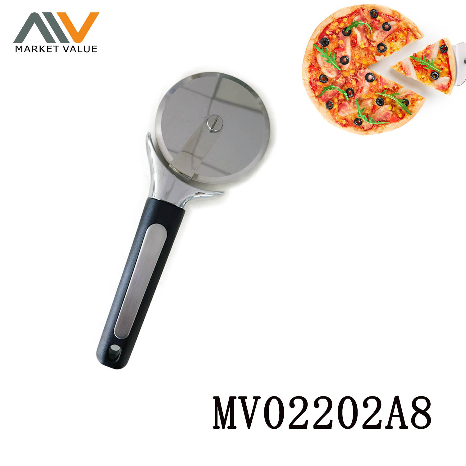 Heavy Pizza Cutter with PP and Zinc-Alloy Handle TC