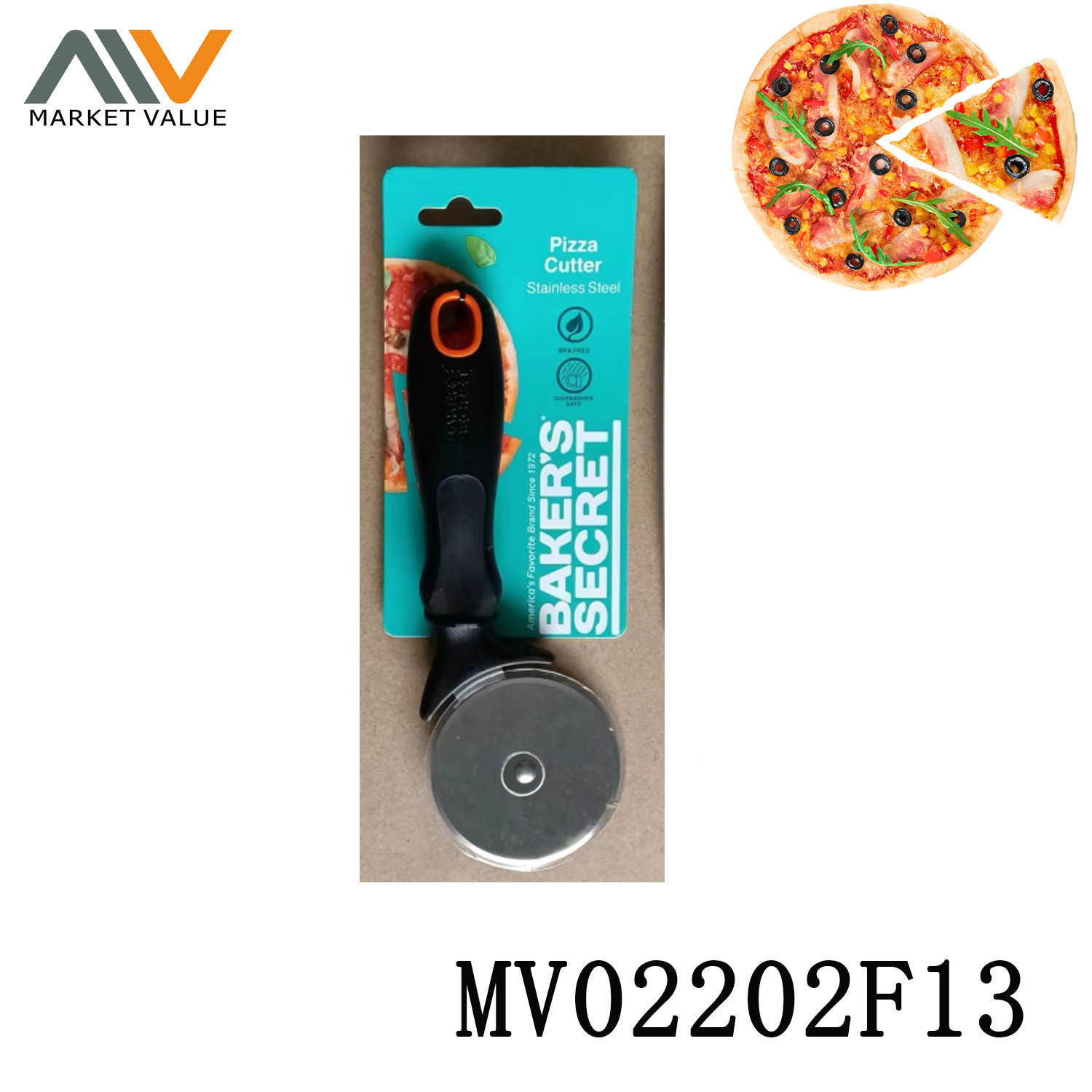 7CM Pizza Cutter with TPR Handle TC style 2