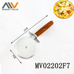 SS PIZZA CUTTER with ROSE WOOD Handle TC