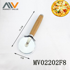 SS PIZZA CUTTER WBAMBOO Handle TC style 2