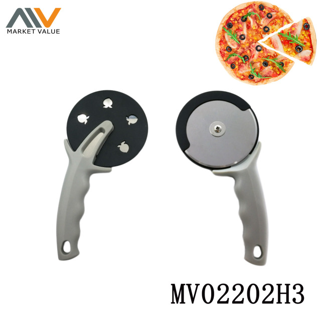 SS Pizza Cutter Plastic Handle with Cover TC style 2