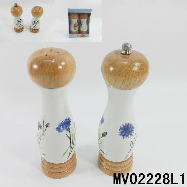 6in 2PCS SALT and PEPPER MILLS SET in PVC BOX