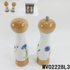 8in 2PCS SALT and PEPPER MILLS SET in PVC BOX