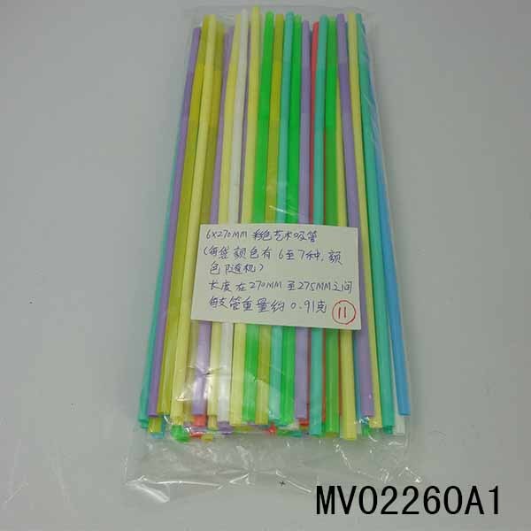 100PCS COLORFUL FLEXIBLE DRINKING STRAWS IN PP BAG
