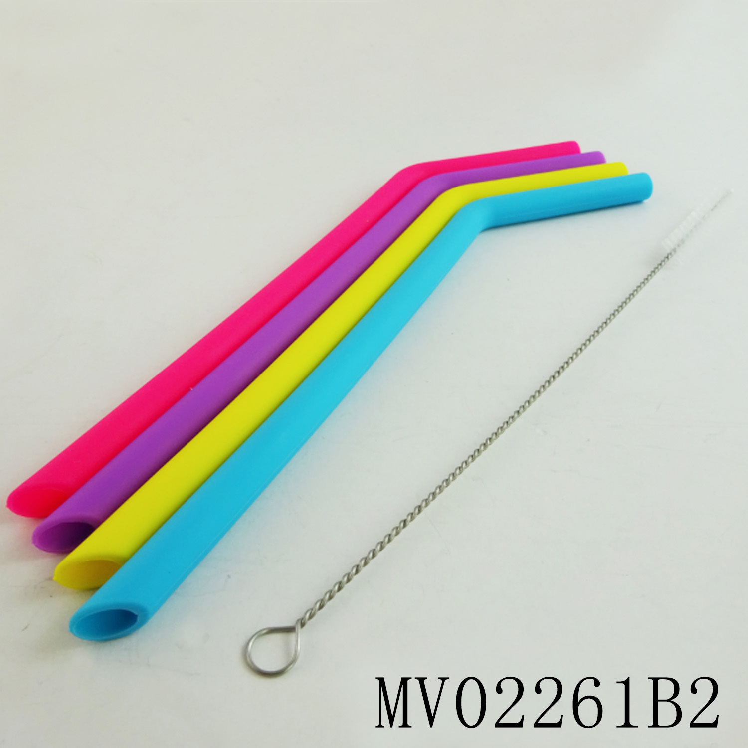 4PCS FLEXIBLE SILICONE STRAWS with CLEANING BRUSH