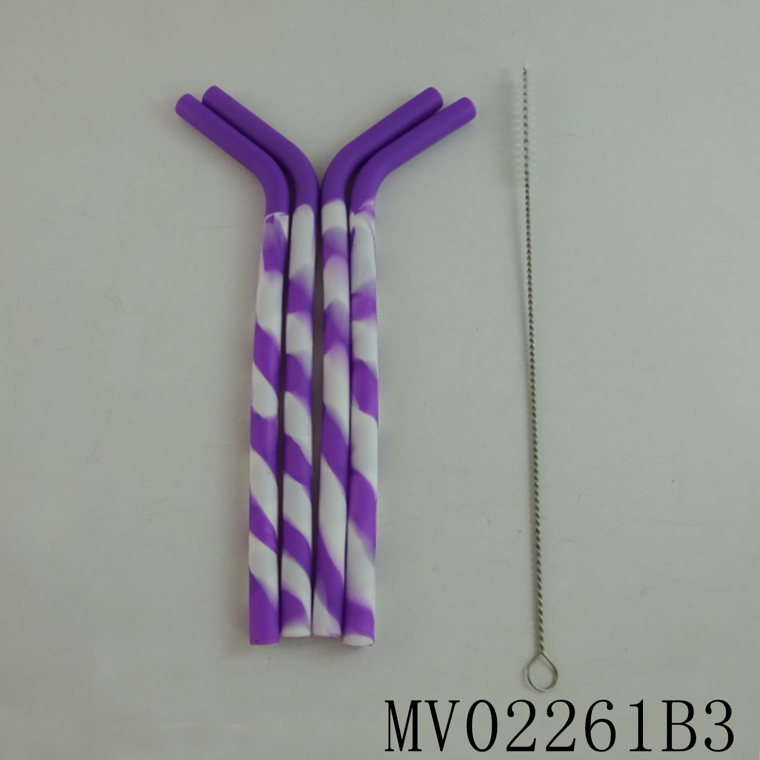 4PCS FLEXIBLE SMOOTHIE SILICONE STRAWS with CLEANING BRUSH