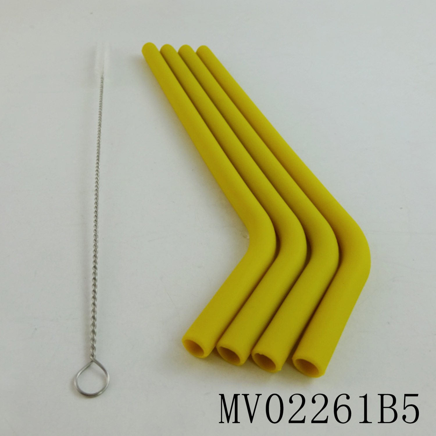 4PCS FLEXIBLE FOLDING SILICONE STRAWS with CLEANING BRUSH