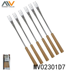 6PCS FONDUE FORK with PP Handle PVC BOX