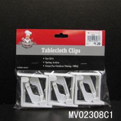 6PCS TABLE CLOTH PEGS with HEADCARD and PLOY BAG