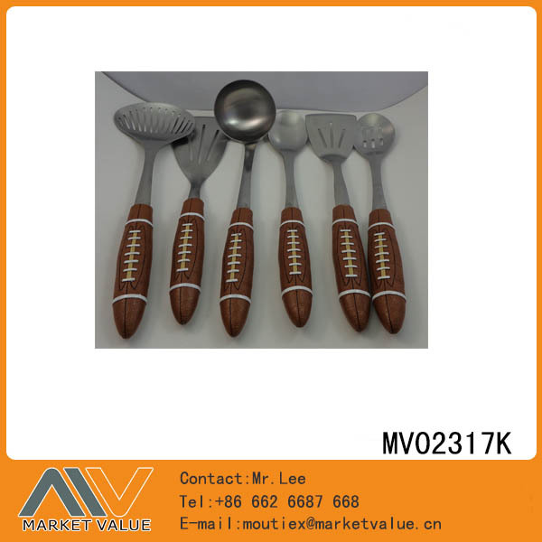 6PCS SS KITCHEN TOOLS with RESIN HandleRUGBY TC
