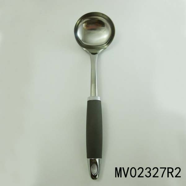 SS KITCHEN TOOLS SOUP LADLE with TPR Handle TC