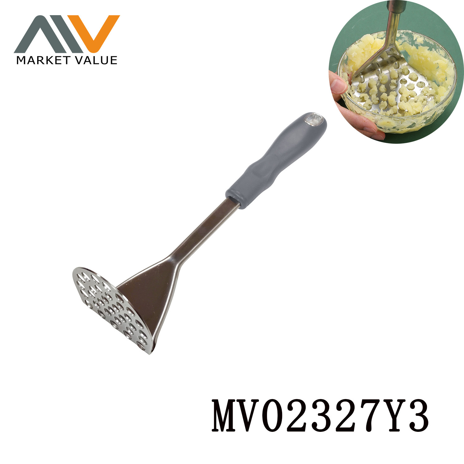 SS POTATO PRESS with TPR Handle TC