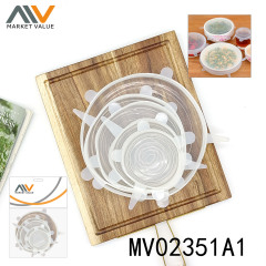 SETS OF 6 PCS LUCID SILICONE FOOD COVER