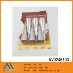6PCS CONE SHAPE SS CREAM HORN CAKE MOULD