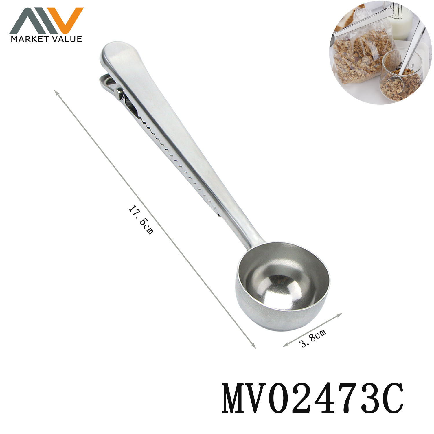 SS Coffee Spoon with Tweeze TC