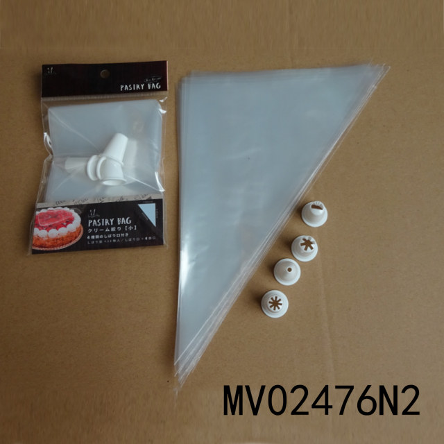 SETS OF 12PCS PE BAG+4PCS WHITE BUTTER MOUTH IN OPP BAG
