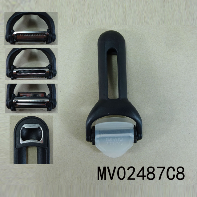 PLASTIC Handle 3 IN 1 PEELER WBOTTLE OPENER TC