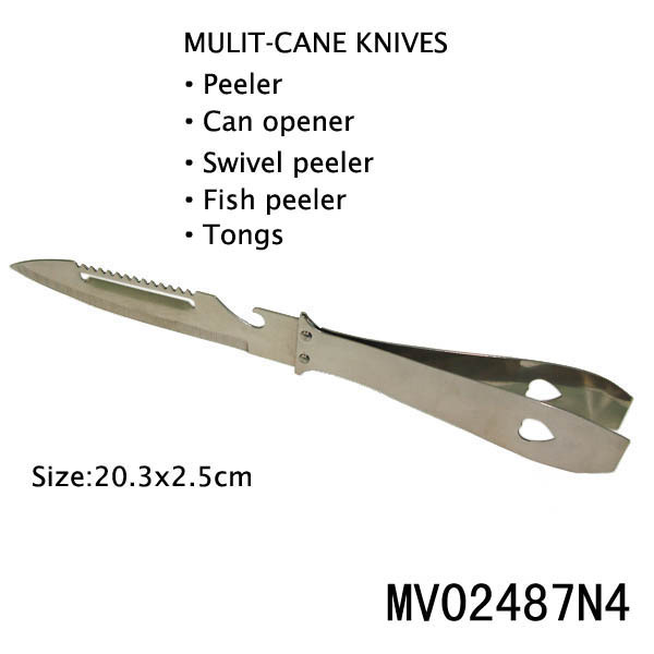KITCHEN TOOLS MULIT-CANE KNIVESPEELER SWIVEL PEELER FISH PEELER CAN OPENER TONGS
