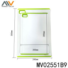 2PCS PLEASTIC CUTTING BOARD SHRINK PACKING