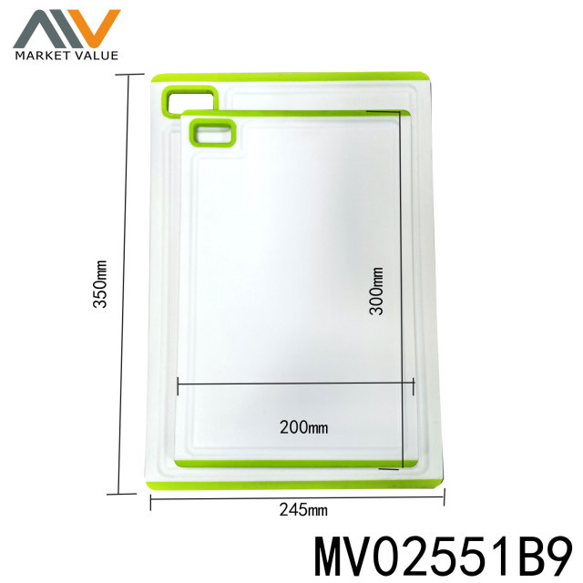 2PCS PLEASTIC CUTTING BOARD SHRINK PACKING