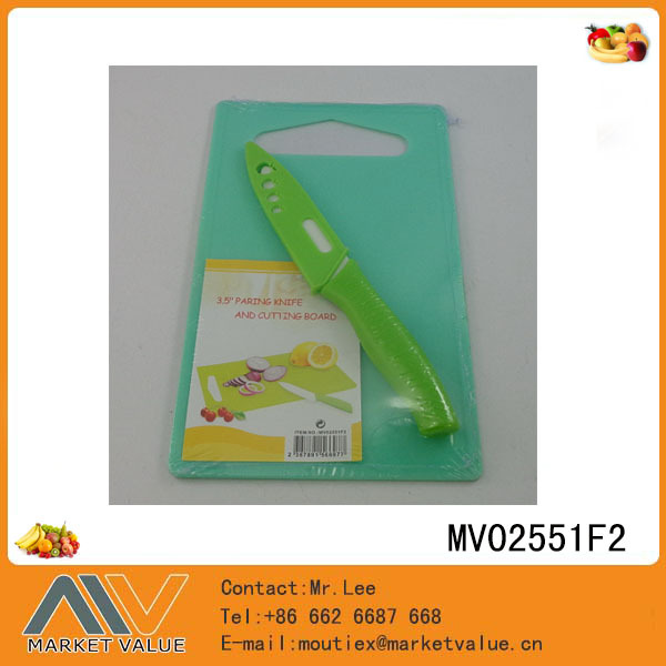 PLASTIC CUTTING BOARD with CERAMIC KNIFE SP