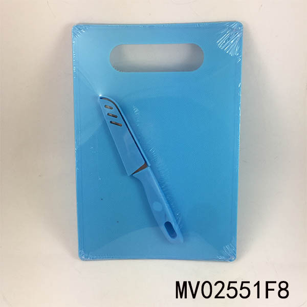 PLASTIC CUTTING BOARD STAINLESS STEEL KNIFE SP
