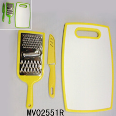CUTTING BOARD with GRATE with PARING KNIFE SHRINK in BOX