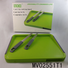 3PCS KNIFESET with UTILITY PP CUTTING BOARD in CB