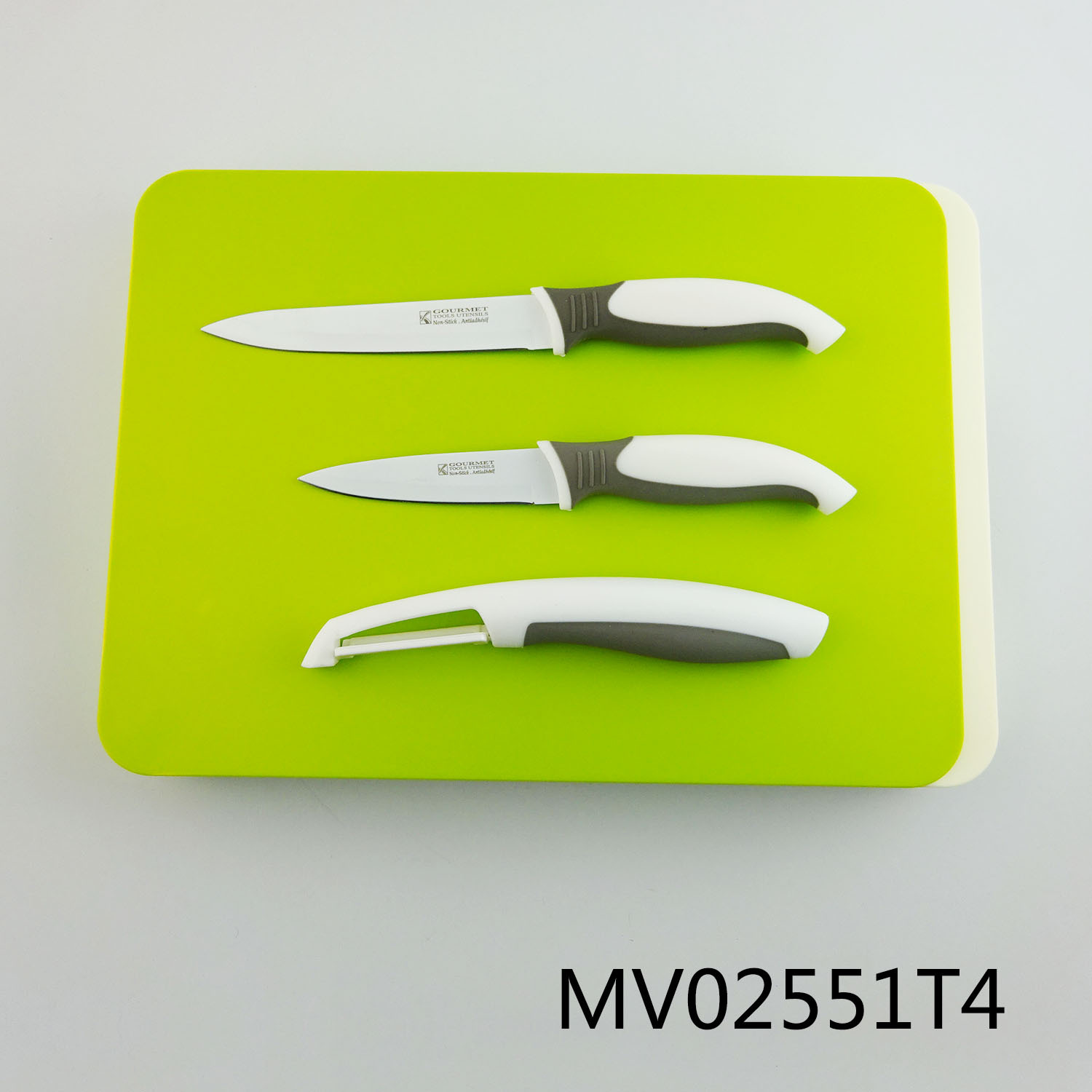 4PCS KNIFESET with UTILITY PP CUTTING BOARD in CB