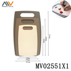 3 Piece Plastic Cutting Board Set with CARD