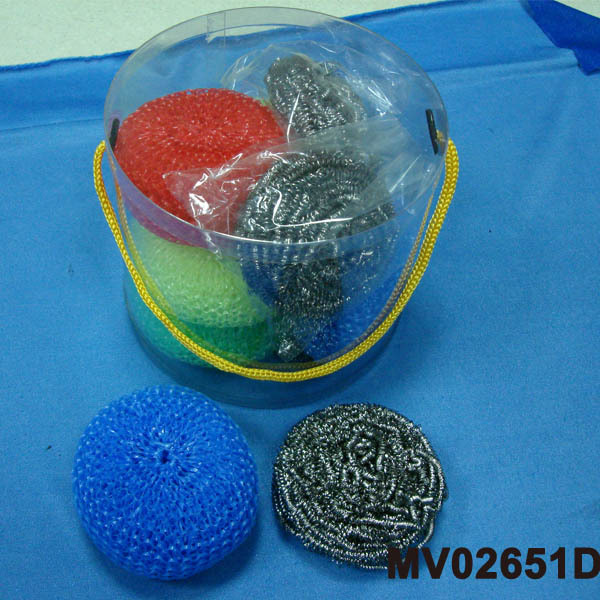 8PCS CLEAN SCOURER PADS in PVC BOX