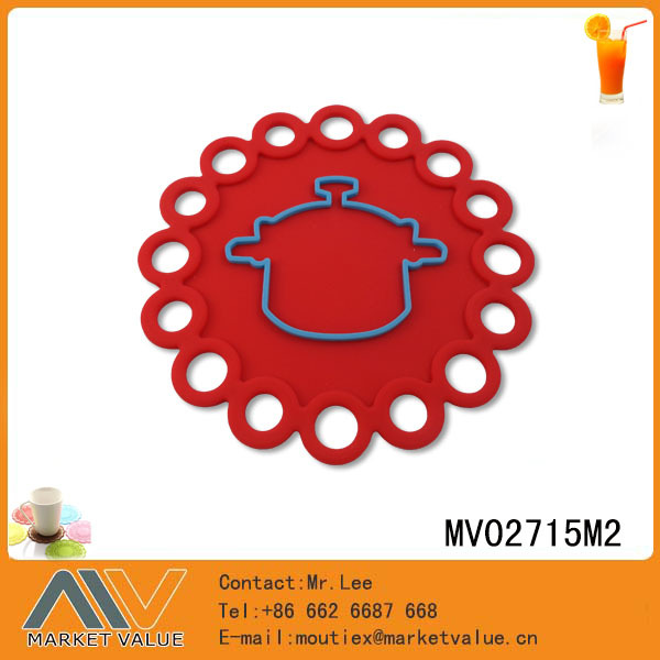 DOUBLE COLORFUL ROUND SHAPE SILICONE MAT TC