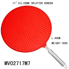 11in SILICONE SPLATTER SCREEN with SS Handle style 2