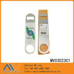 S.S. BOTTLE OPENER with EPOXY LOGO STICKER IN POLYBAG