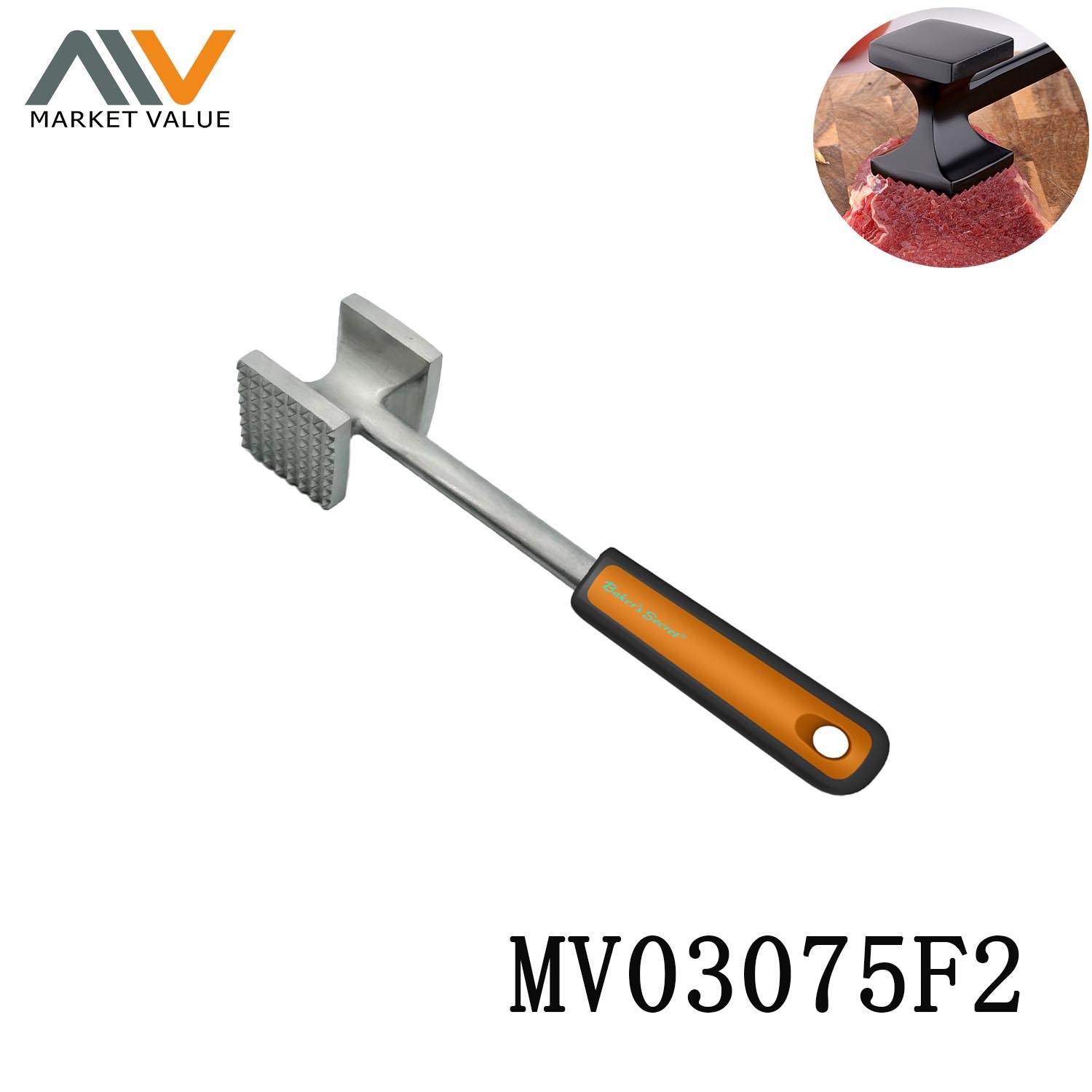 Meat Hammer with TPR Handle TC style 2