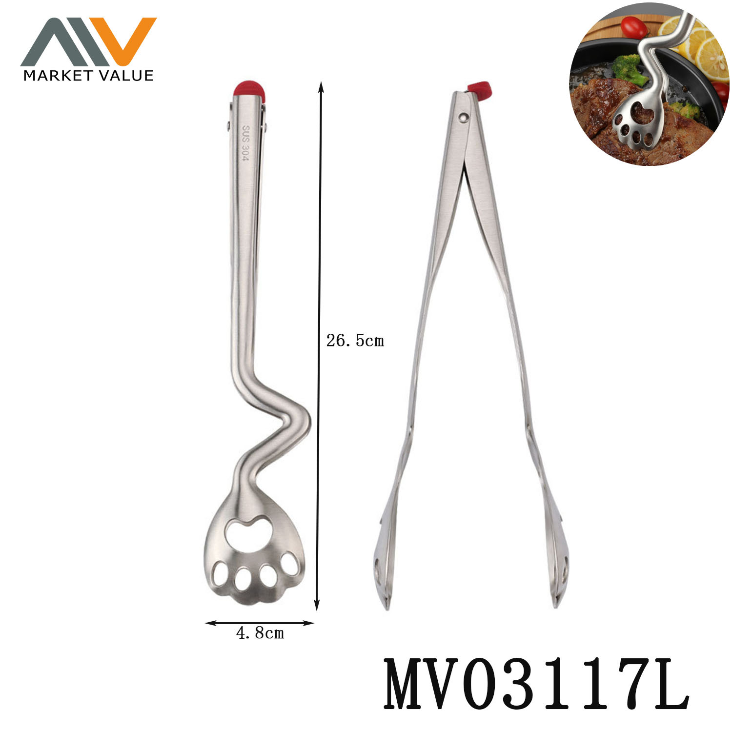 Stainless Steel Cat Claw FooDClip TC