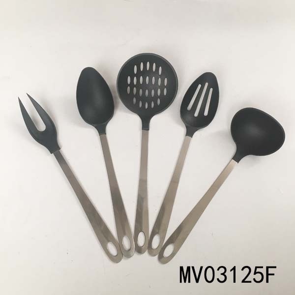 5PCS NYLON KITCHEN TOOLS COOKING SETS with SS Handle