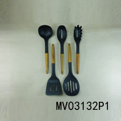 SETS OF 5PCS NYLON UTENSILS IN BROWN BOX