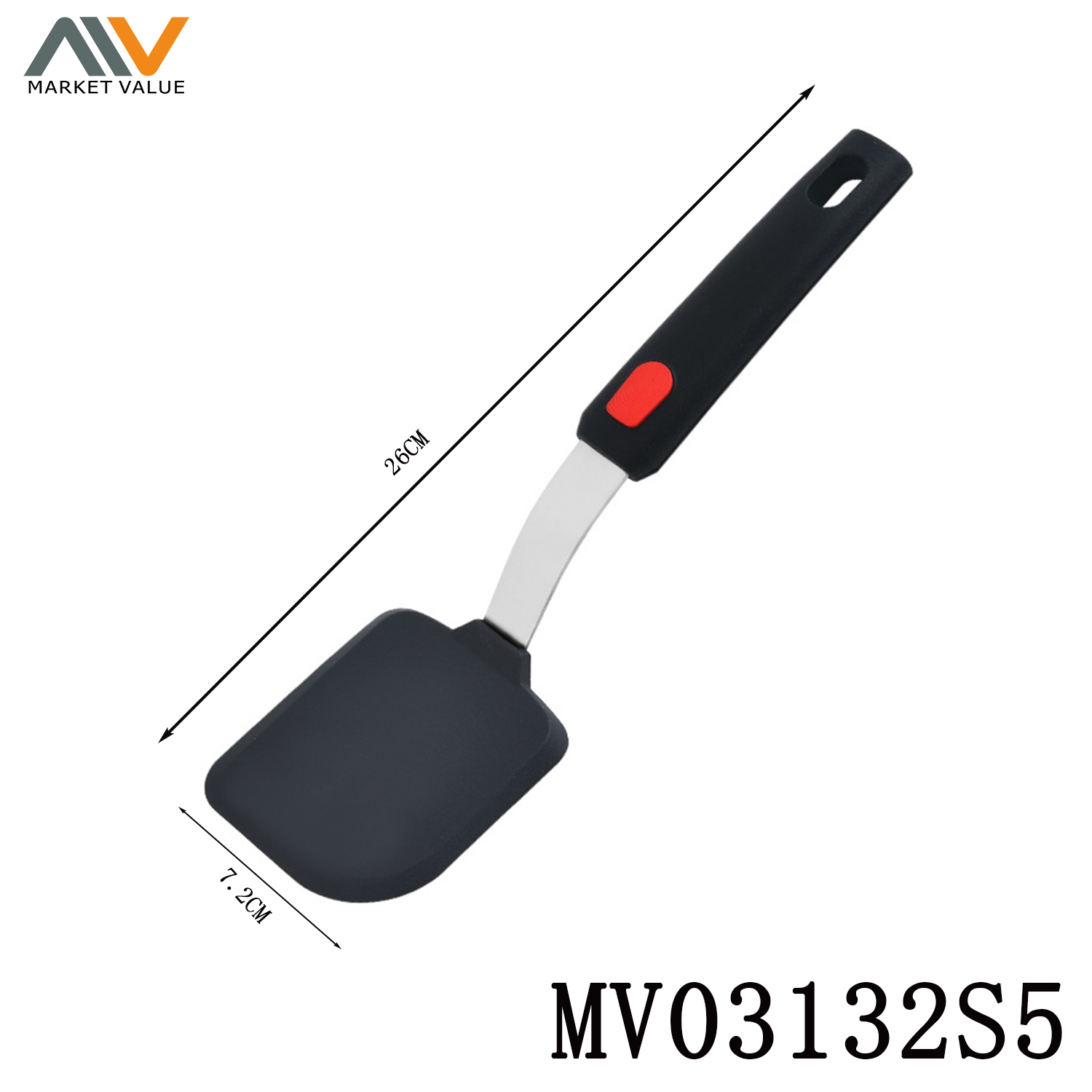 SS and Silicone Kitchenware Small Spatula TC