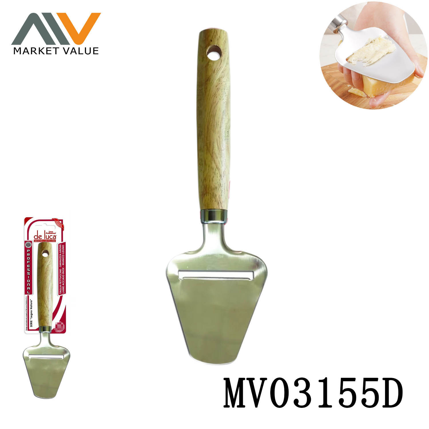 SS Cheese Grater with Wooden Handle TC