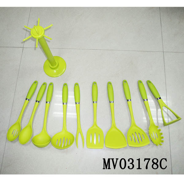 10 PCS KITCHEN TOOLS with PP RACK Stand
