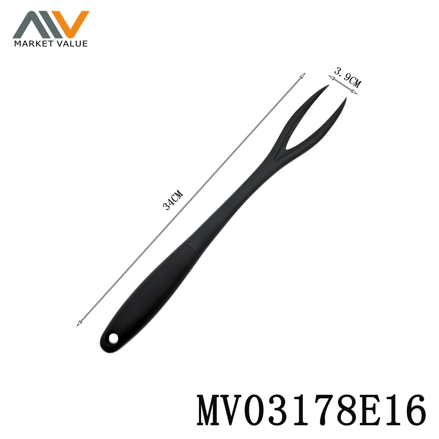 Nylon Meat Fork with TPR Handle TC
