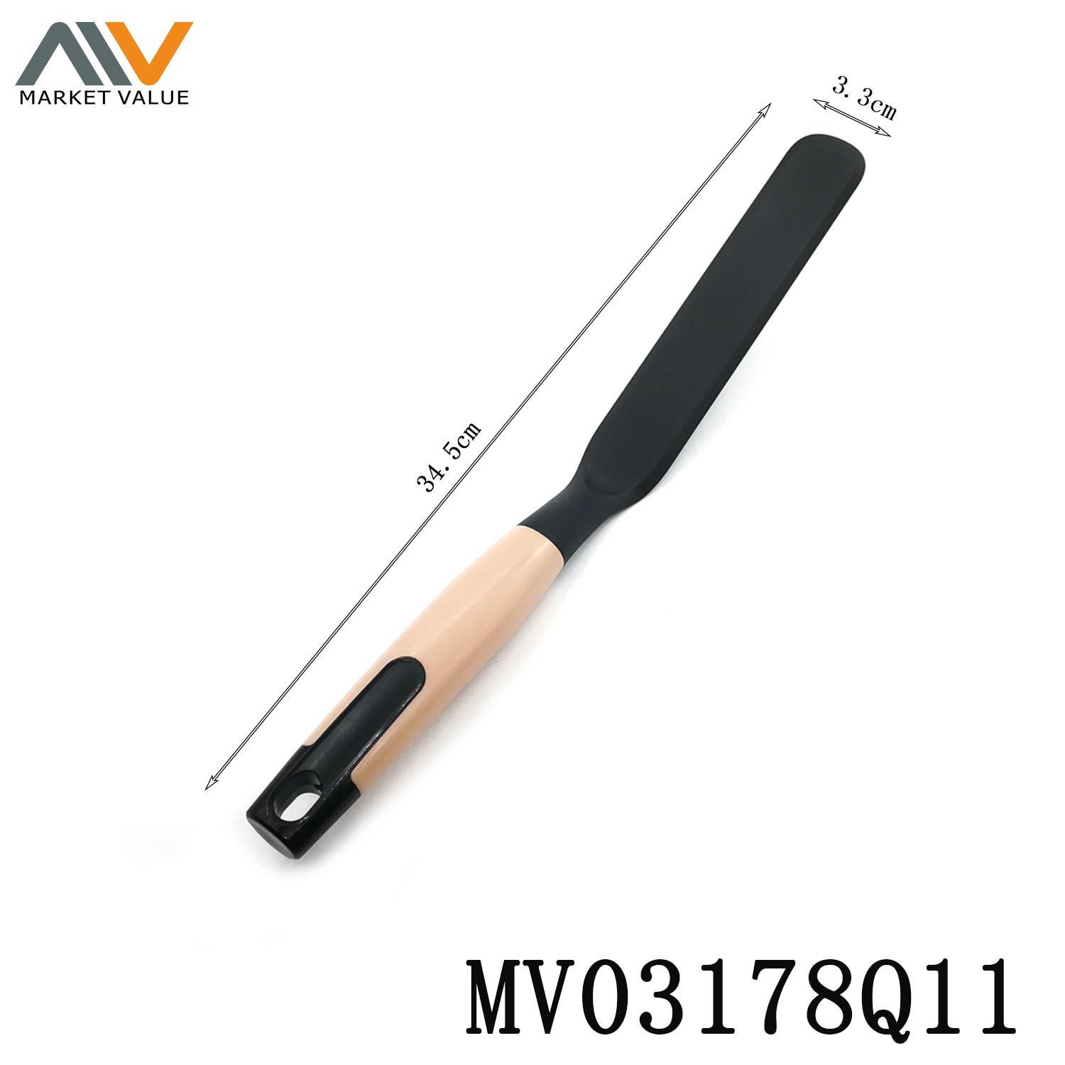 Nylon Bent Cream Knife with ABS Handle TAG