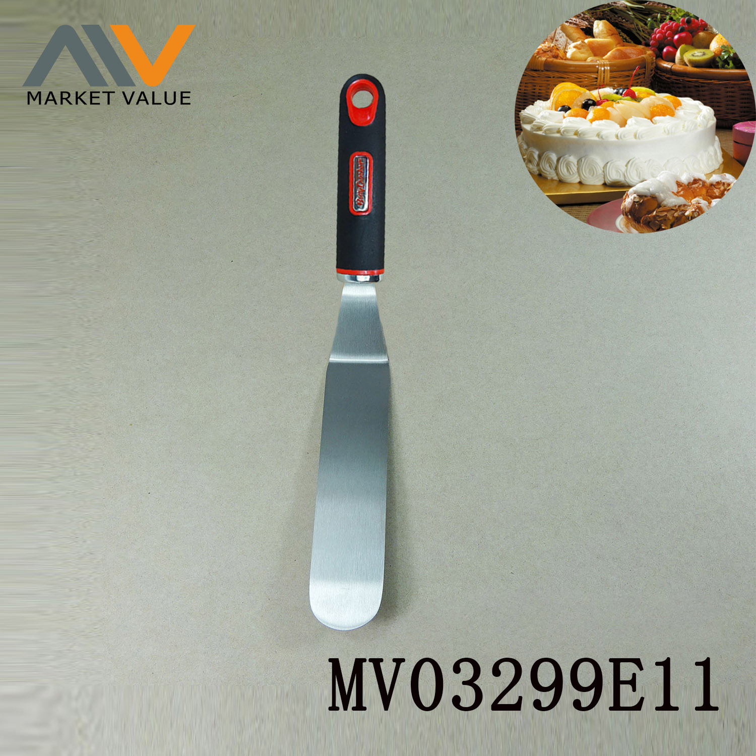 8in BUTTER KNIFE with TPR Handle TC style 4