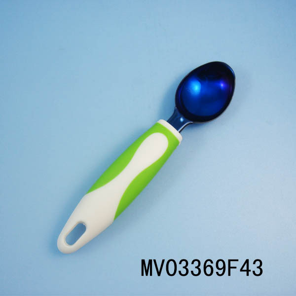TITANIZE KITCHEN TOOLS RUBBER and PLASTIC Handle ICECREAM SPOON TC
