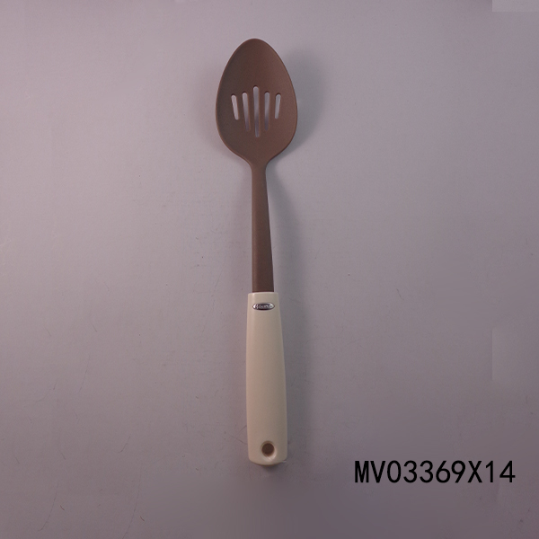 NYLON KITCHEN TOOLS with ABS WHITE Handle SLOTTED SPOON