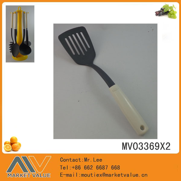 NYLON KITCHEN TOOLS with ABS WHITE Handle SLOTTED SHAVEL